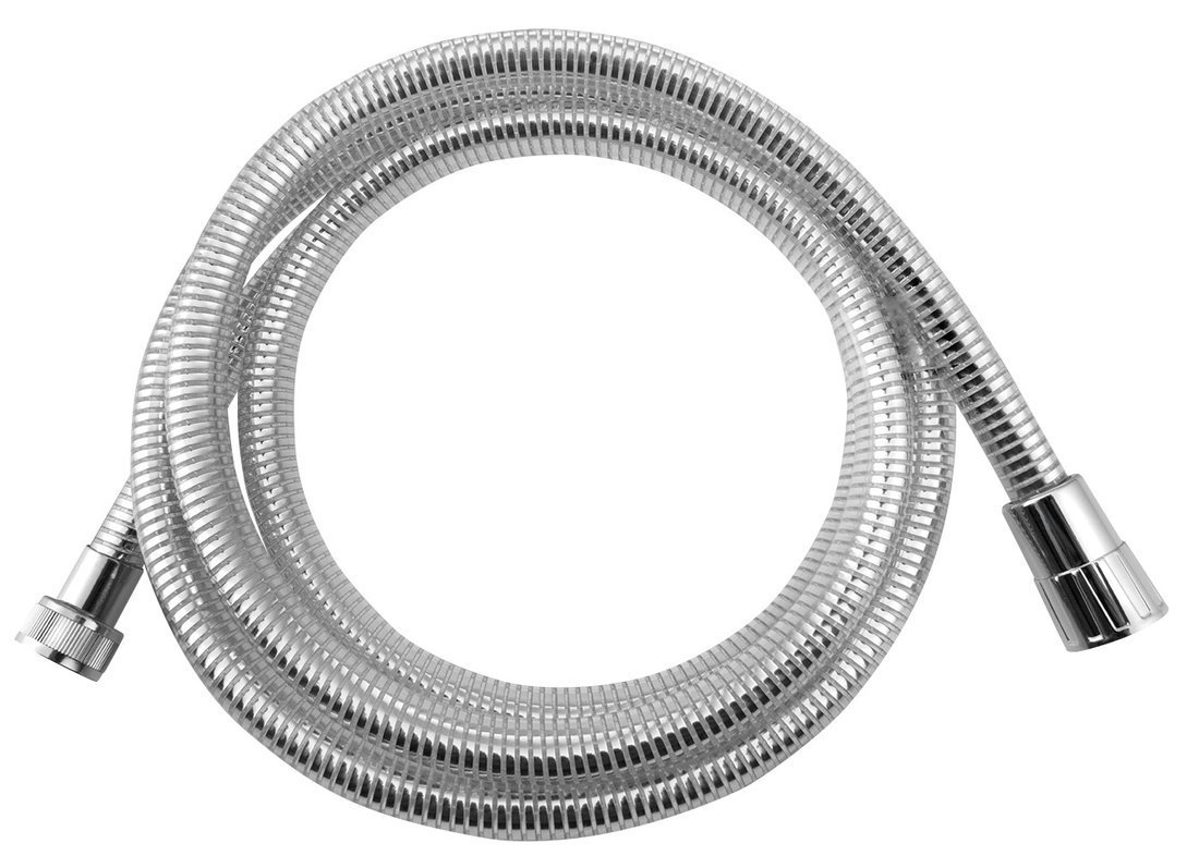 Aqualine LASER plastová sprchová hadice, 200cm, chrom/bílá