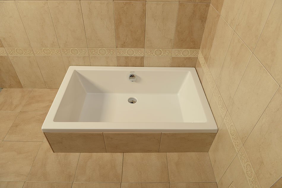 Polysan DEEP hluboká sprchová vanička, obdélník 100x75x26cm, bílá, zabudovaná v obkladu